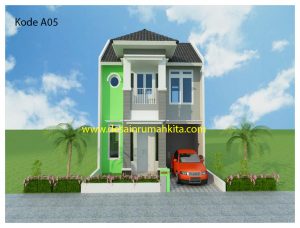 Desain Rumah Minimalis 2 Lantai 6x12 3D